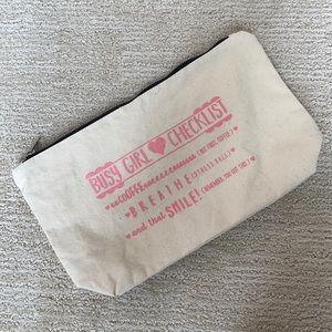 Busy Girl Checklist Canvas Pouch